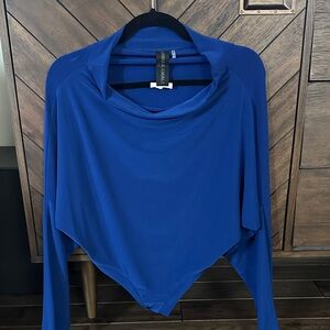 Blue Long Sleeve Top